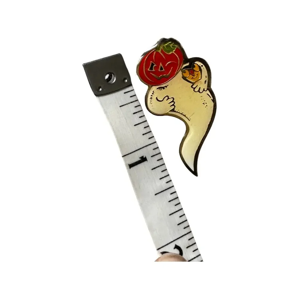 Vintage Jack-o-lantern Ghost Brooch